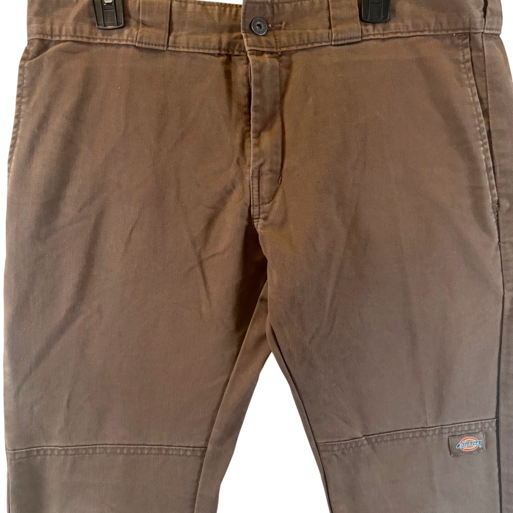 Dickies Skinny Straight Pants 36x30 Double Knee‎ Workwear Brown WP811TB